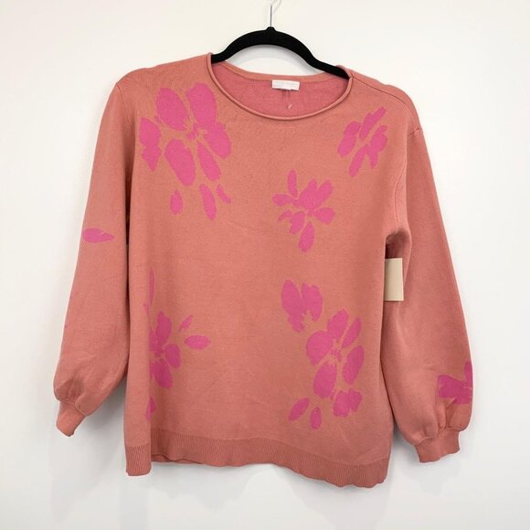 14 & Union NWT Sz L women’s sweatshirt peach long - Picture 2 of 7